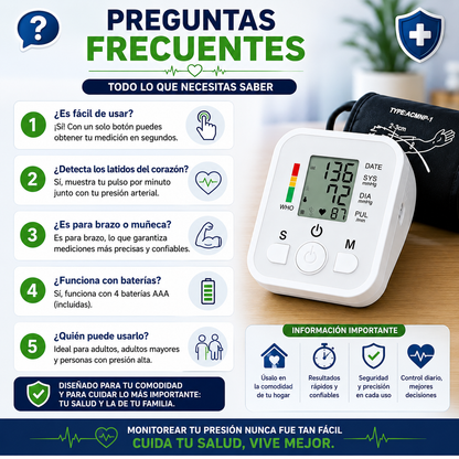 HeartTrack™ / Monitoreo práctico para cuidar tu salud