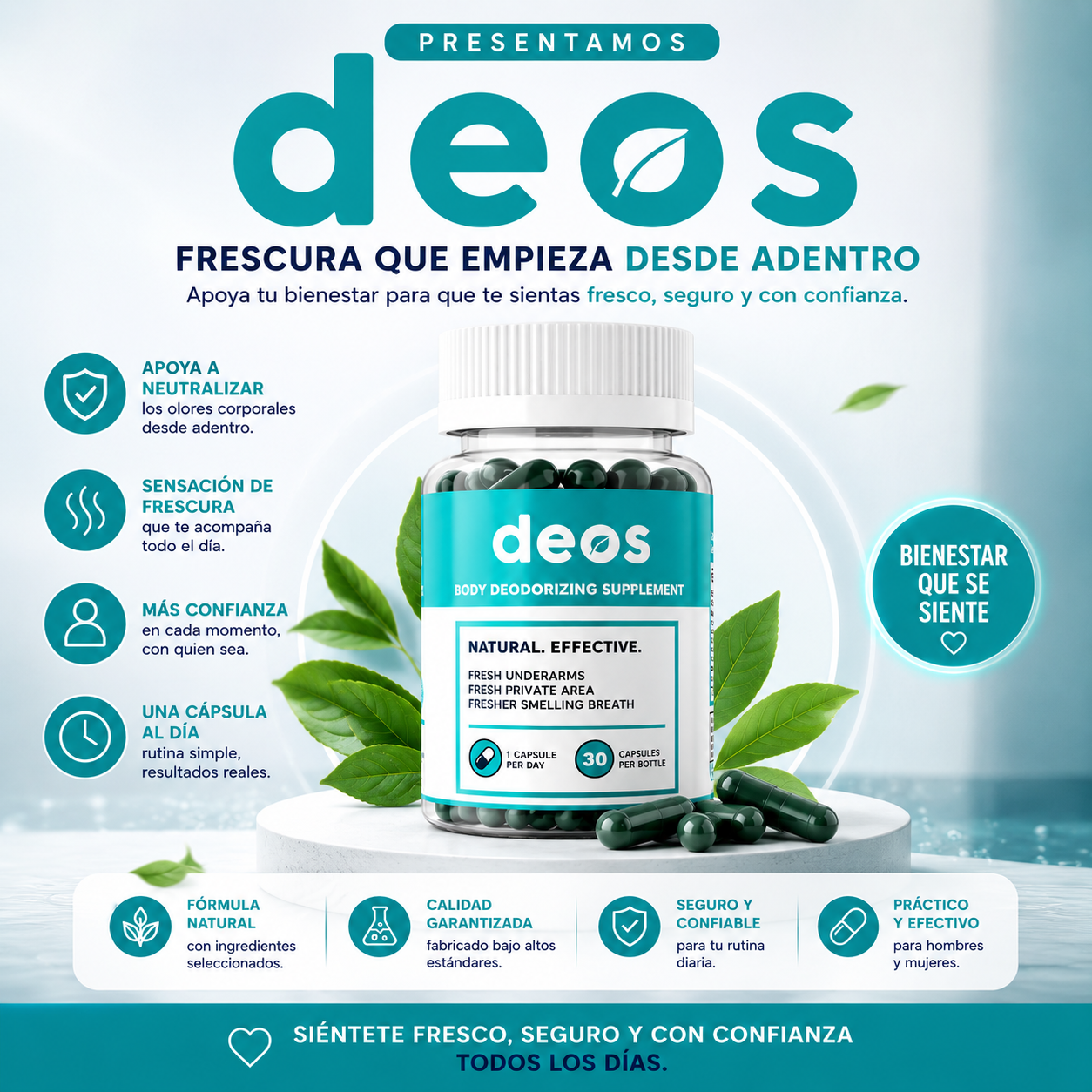 Deos FreshCore™ / Una cápsula al día para una rutina más fresca y segura
