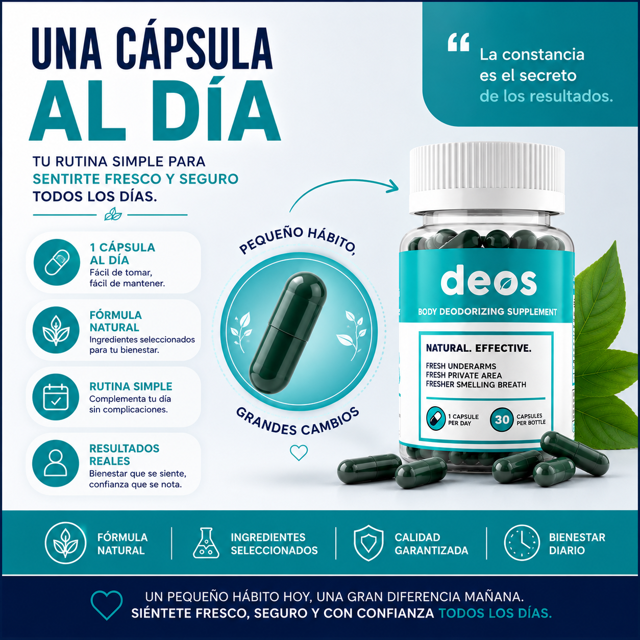 Deos FreshCore™ / Una cápsula al día para una rutina más fresca y segura